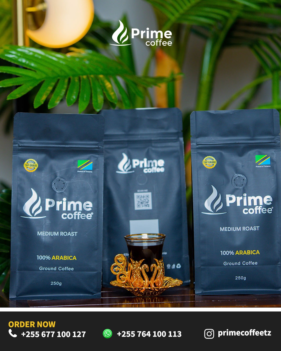 Tanzania Arabica — Prime Coffee medium roast ground coffee
